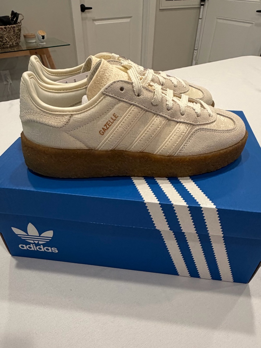adidas Clot Gazelle S By EC Cream Sneakers with Gum Sole